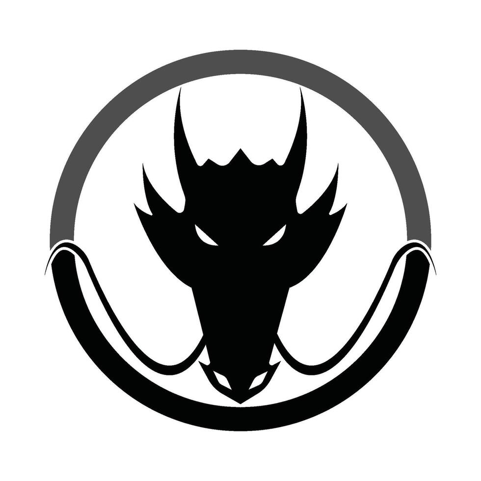 draak vlak kleur logo sjabloon vector