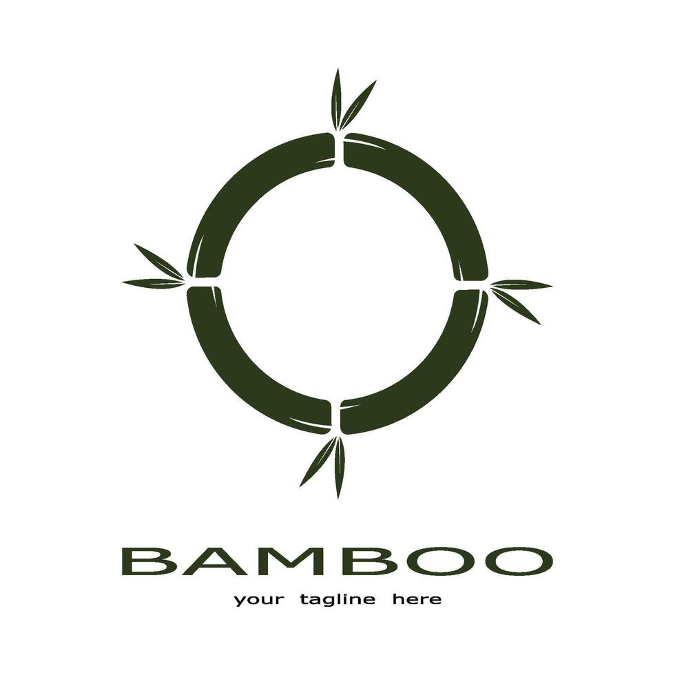 bamboe met groen blad vector