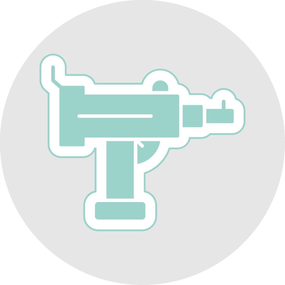 uzi glyph veelkleurig sticker icoon vector