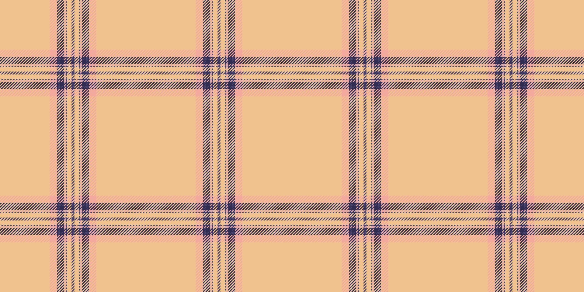 effect textiel kleding stof vector, Koninklijk patroon structuur naadloos. kromme controleren Schotse ruit achtergrond plaid in oranje en indigo kleuren. vector