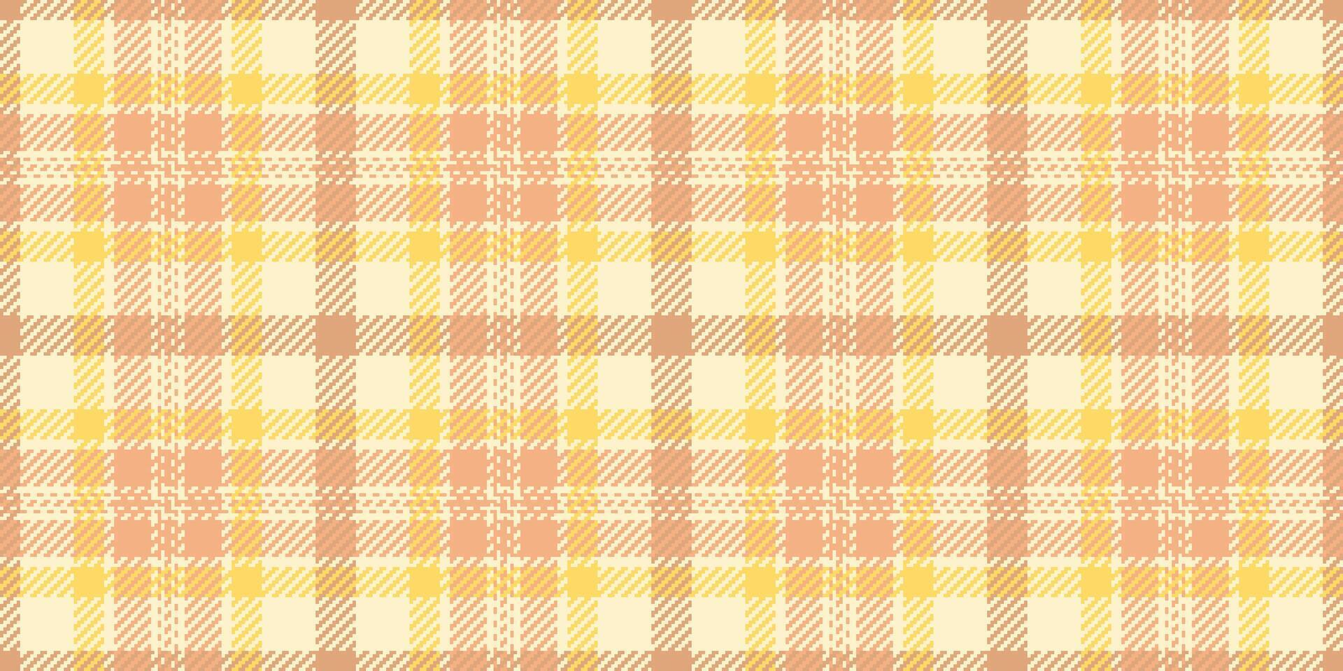 knus naadloos controleren tartan, Kiezen structuur kleding stof patroon. gekleurd plaid textiel vector achtergrond in oranje en licht kleuren.