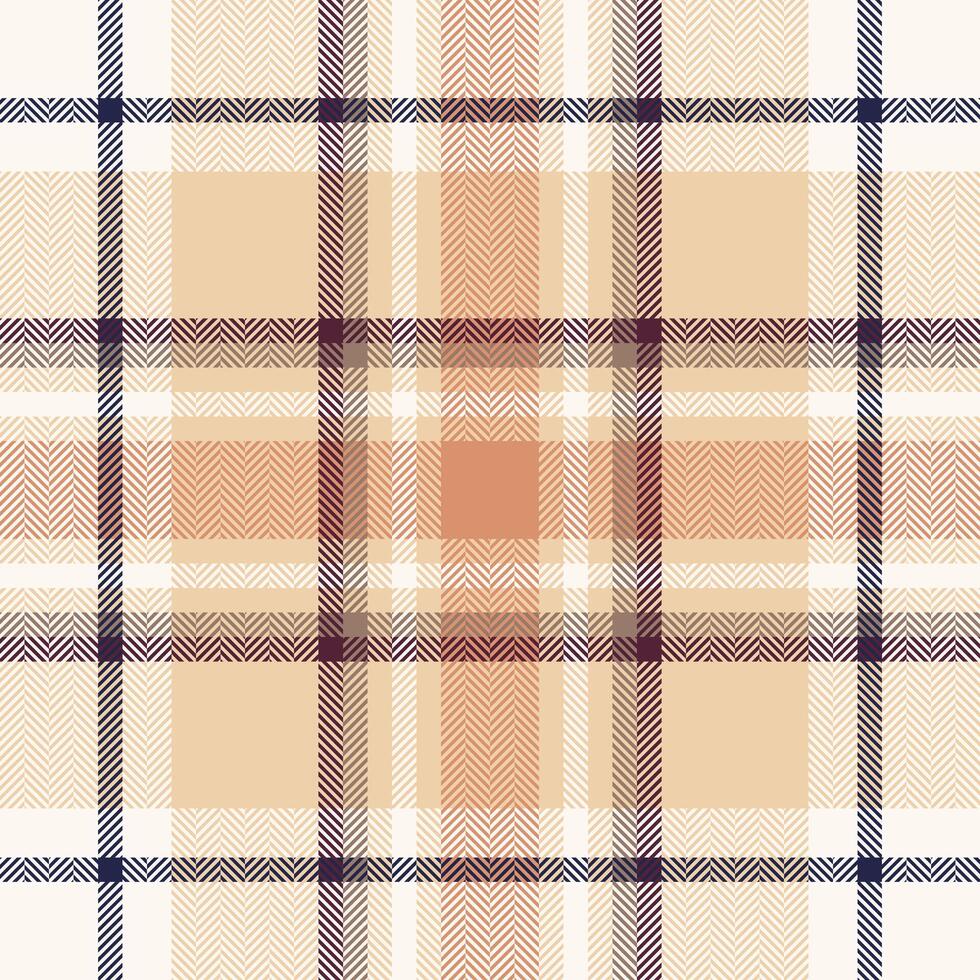 plaid controleren patroon in oranje en rood kleuren. naadloos kleding stof textuur. Schotse ruit textiel afdrukken. vector