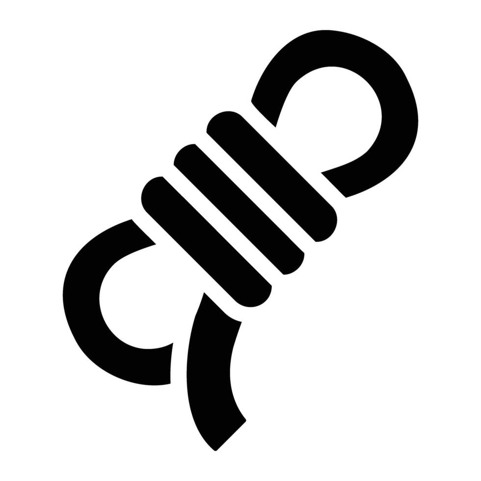 touw glyph icoon achtergrond wit vector
