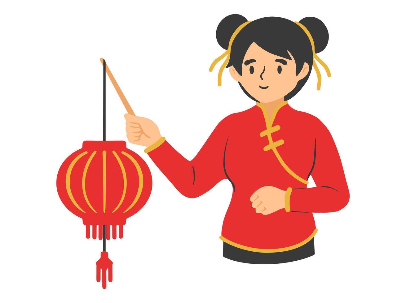 Chinese nieuw jaar mensen illustratie vector