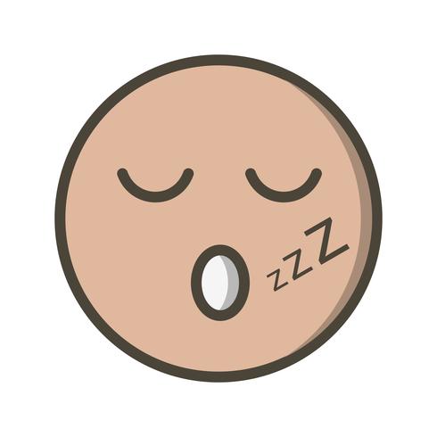 Slaap Emoji Vector Icon