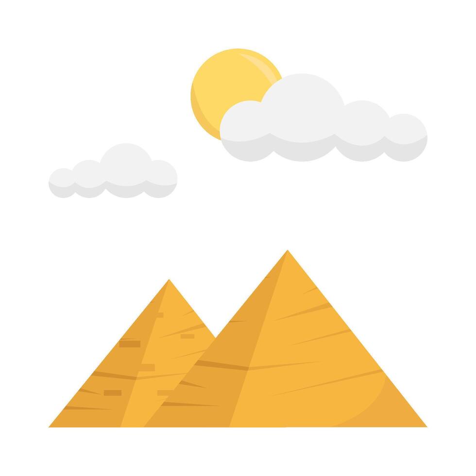 piramide, zomer weer met kameel illustratie vector