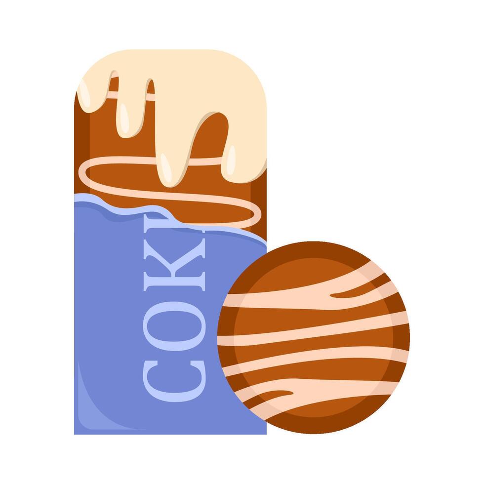 chocola met koekjes illustratie vector