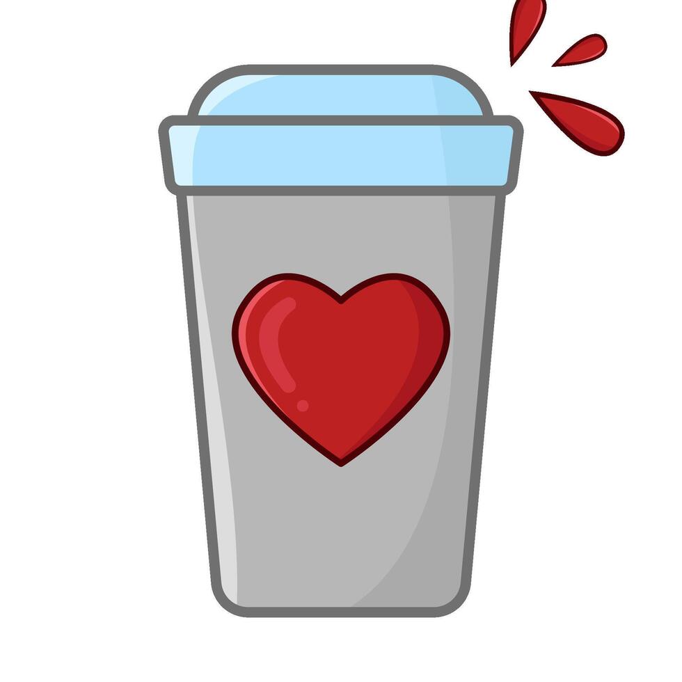 liefde kop drinken illustratie vector