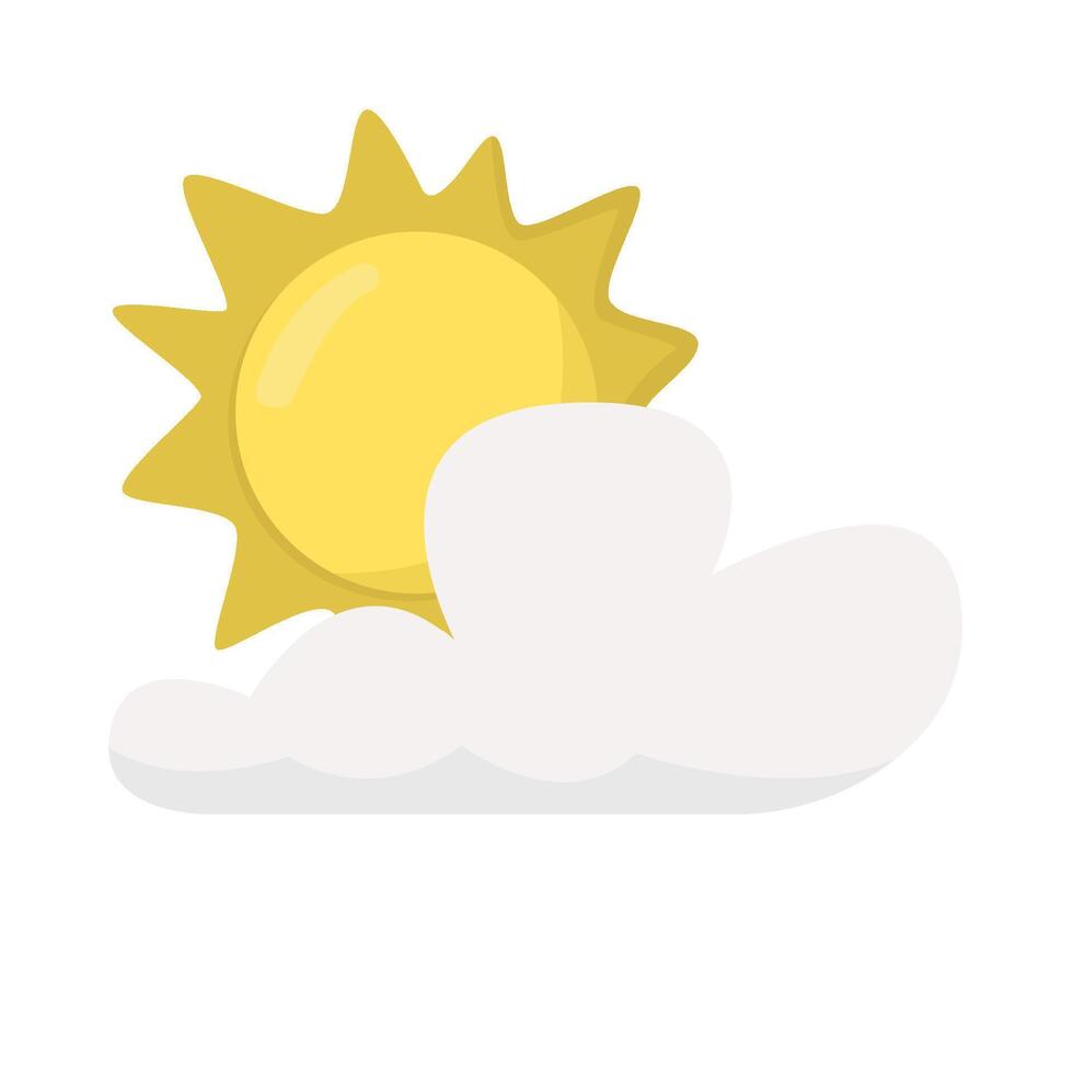 zon zomer met wolk illustratie vector