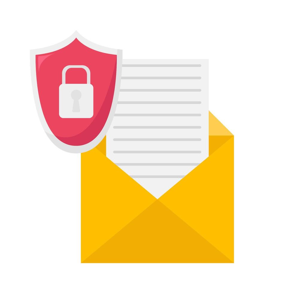 cyber veiligheid mail illustratie vector