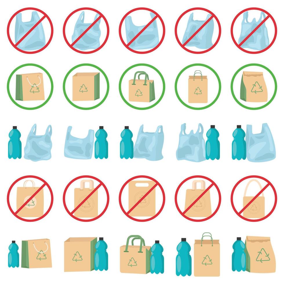 plastic zak recycling illustratie vector