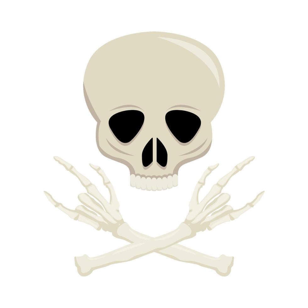 schedel met bot illustratie vector