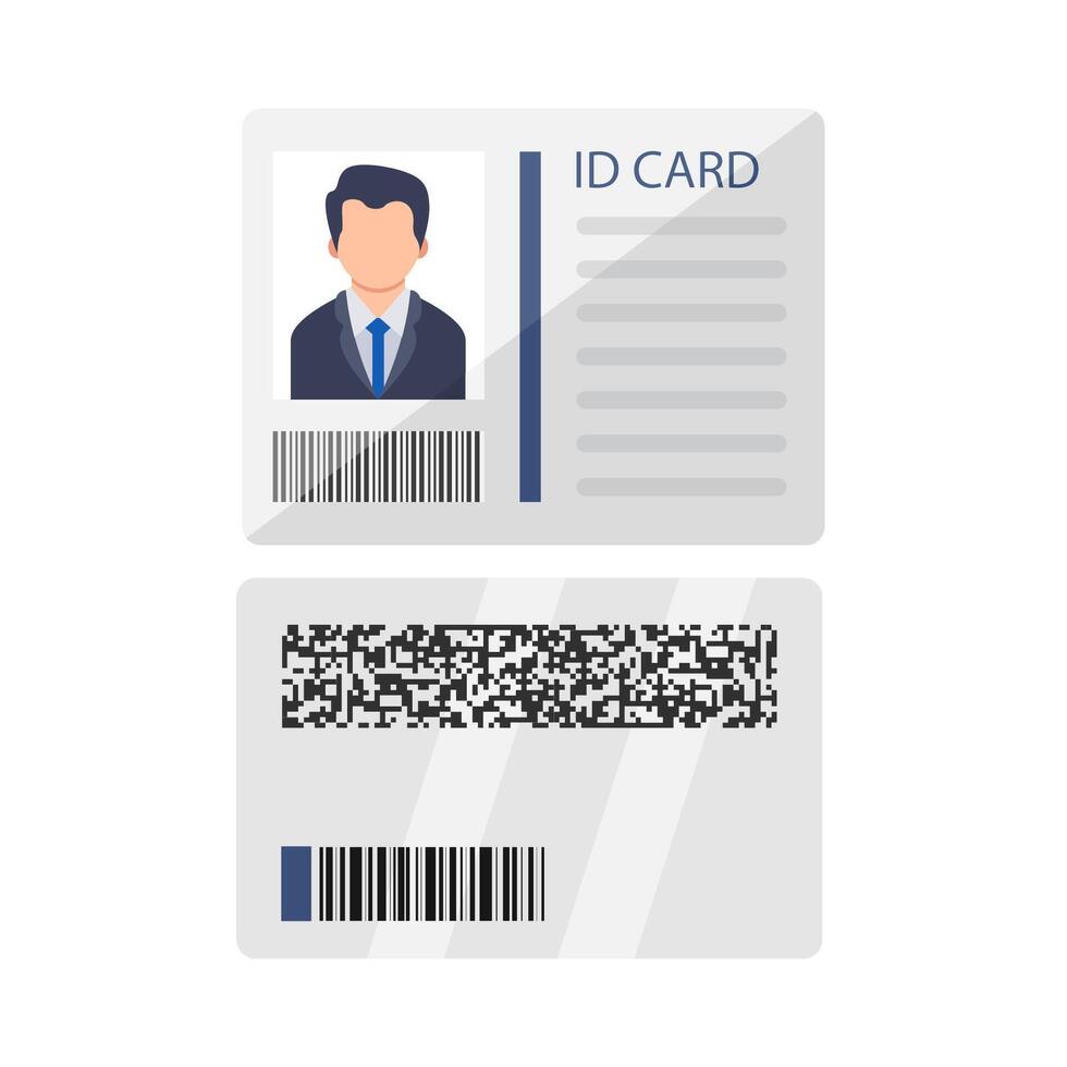 ID kaart kaart met code ID kaart kaart illustratie vector