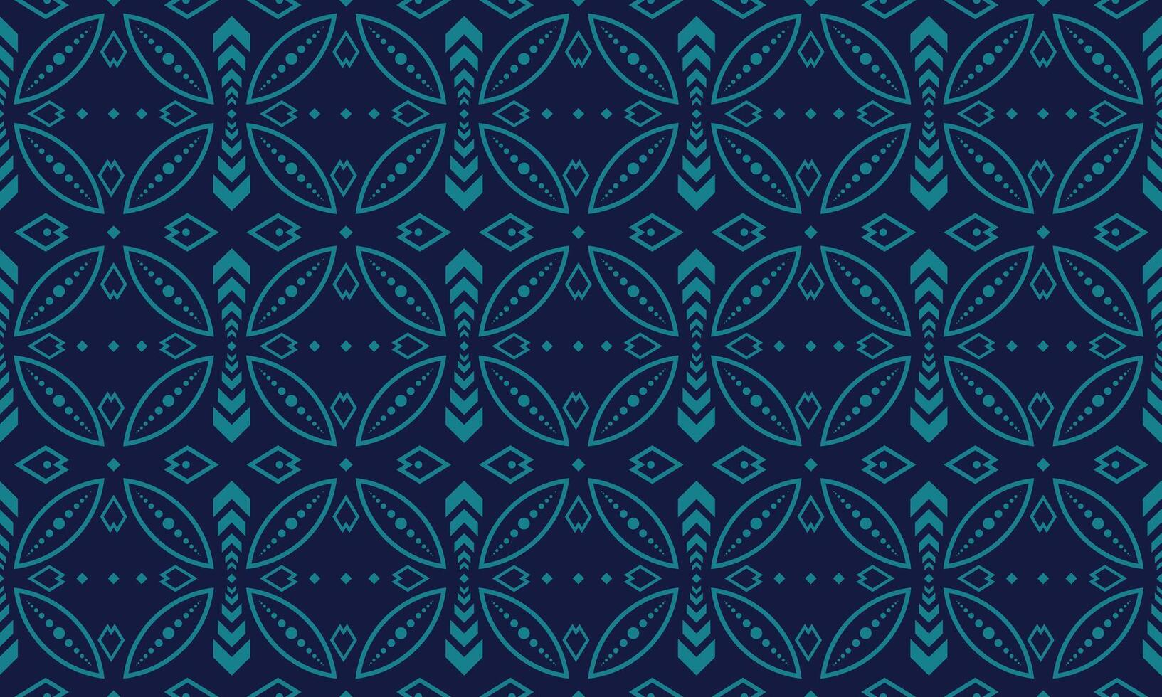 modern Indonesisch batik ontwerp Aan bloemen patroon met blauw kleur vector
