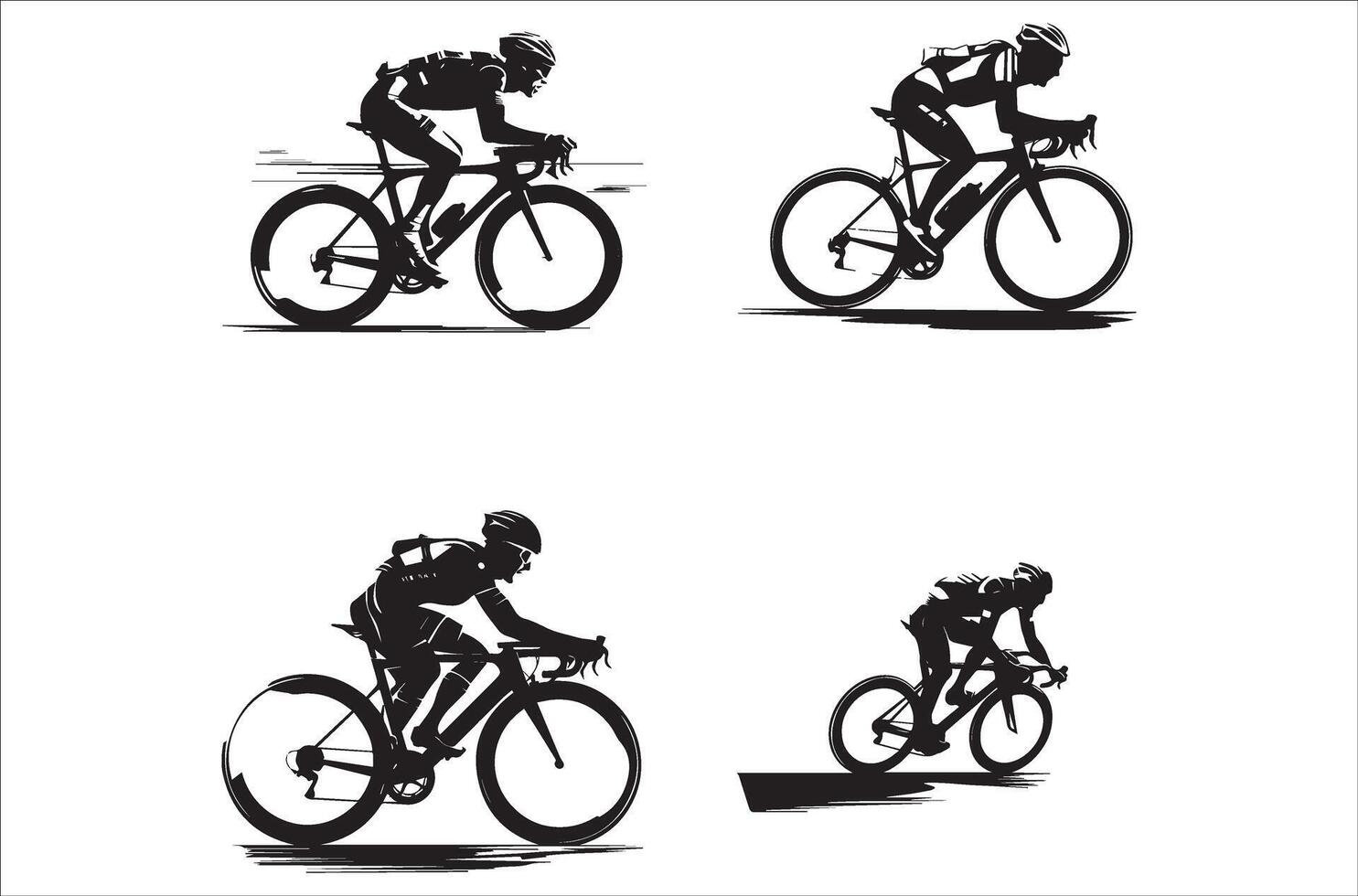 fiets silhouet vector, zwart fiets vector