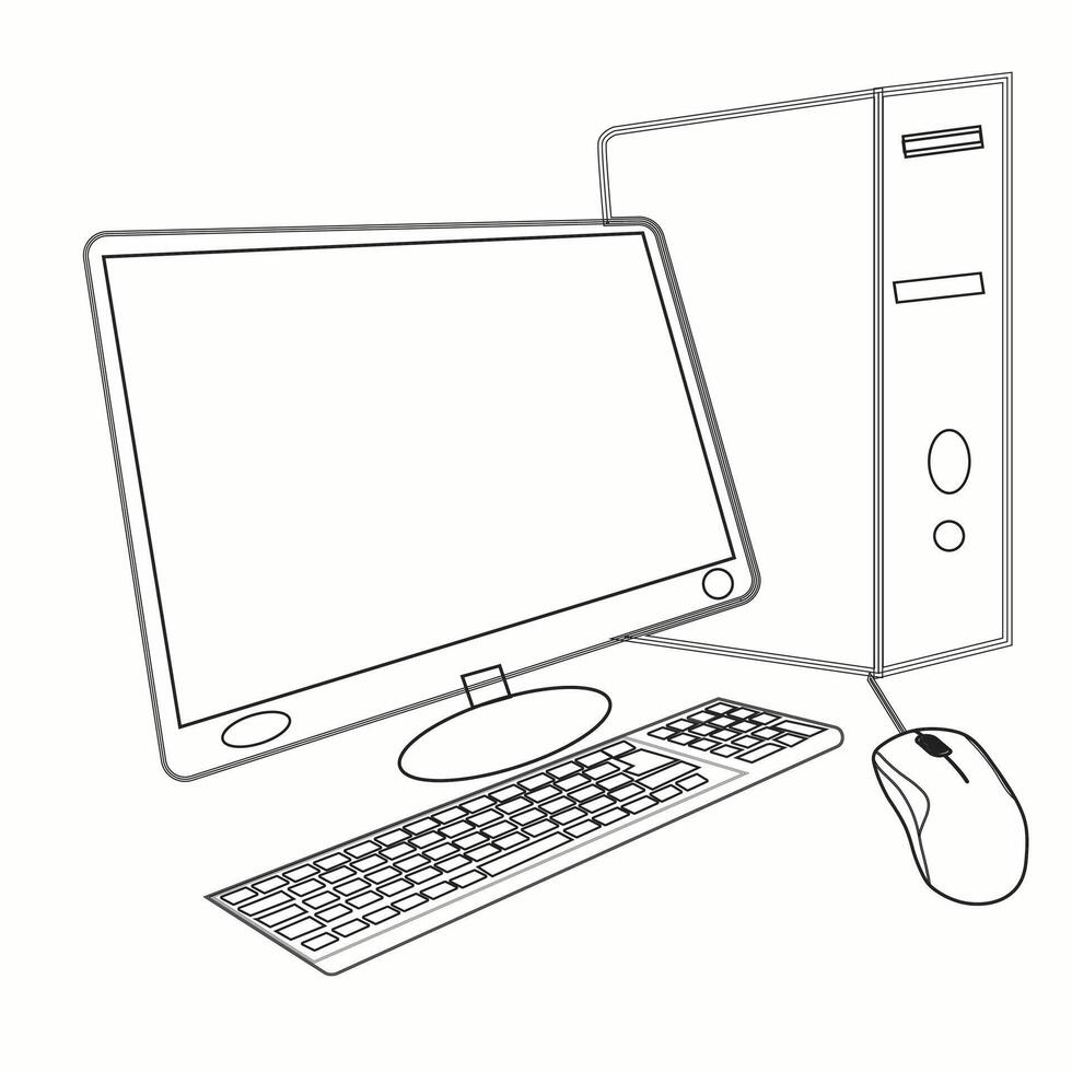 bureaublad computer vector icoon illustratie eps