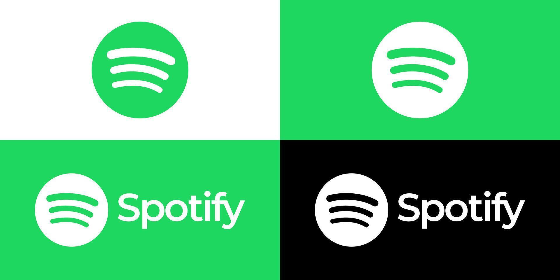 spotify logo icoon vector. streaming muziek- app teken symbool vector