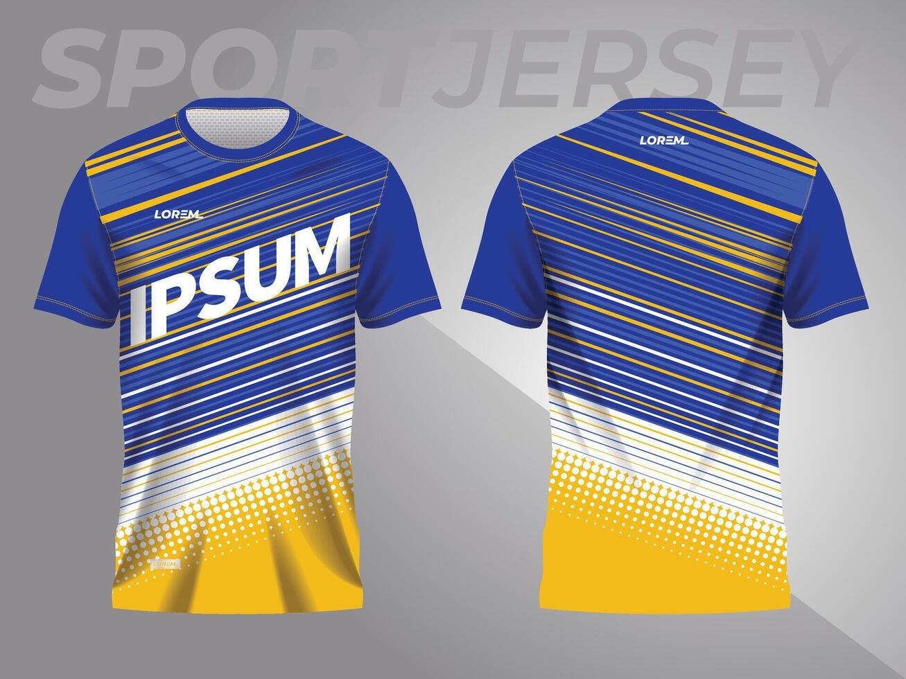 abstract blauw en geel achtergrond en patroon voor sport Jersey ontwerp vector