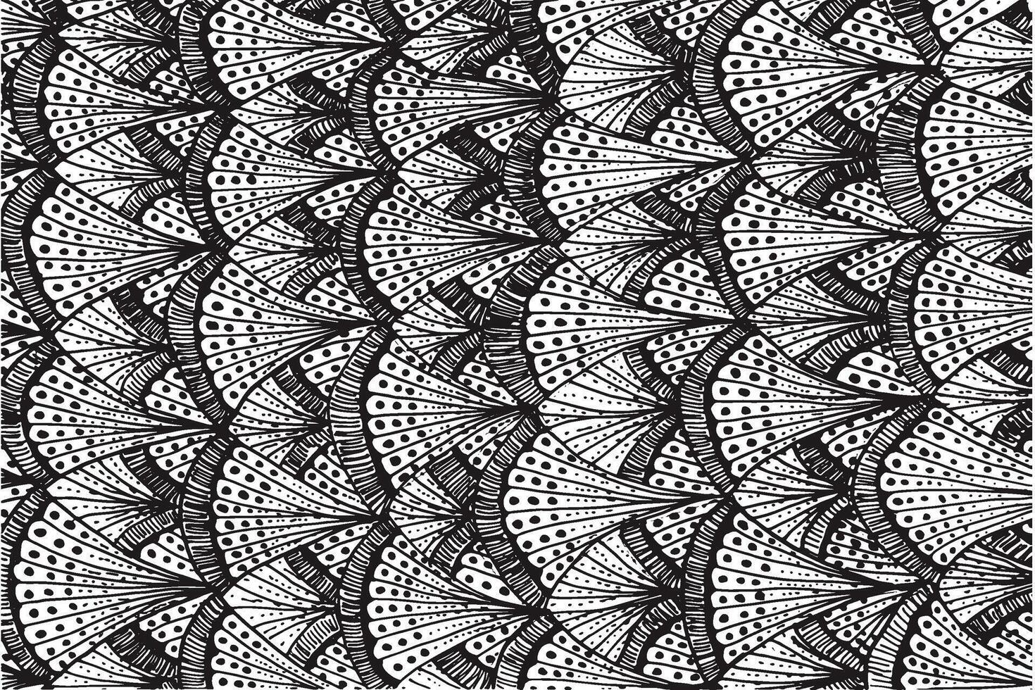monochroom zwart en wit hand- tekening bloemen patroon vector