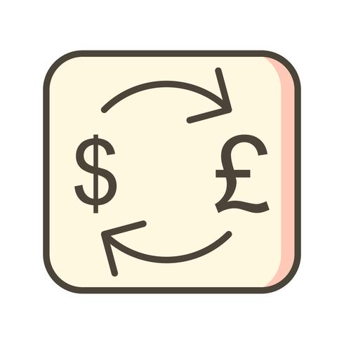 Wissel pond met Dollar Vector Icon