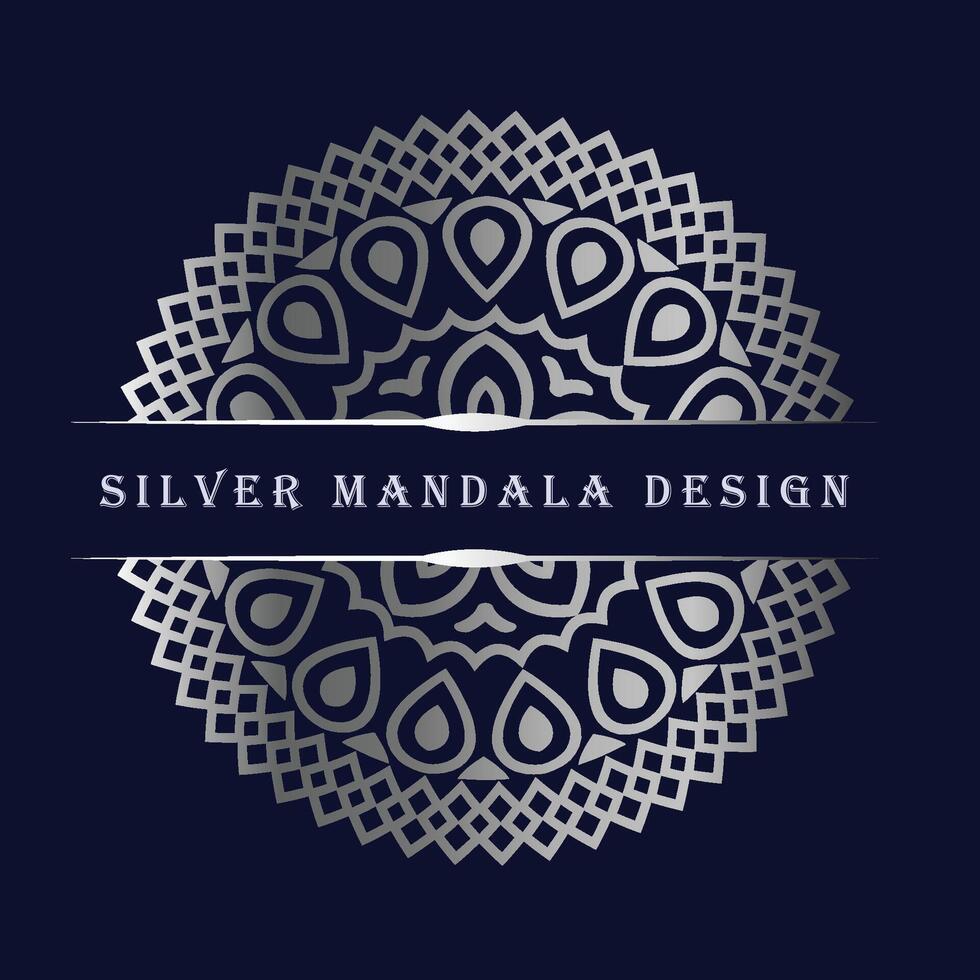 vector luxe sier- mandala ontwerp achtergrond