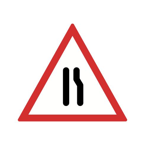 Vector Dual Carriageway ahead pictogram