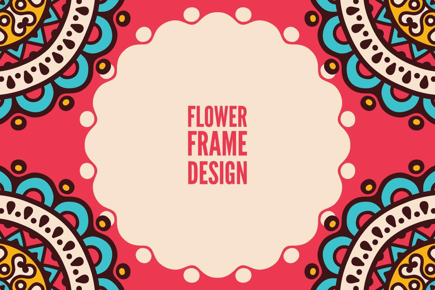 frame kaart ontwerp etnisch ornament vector