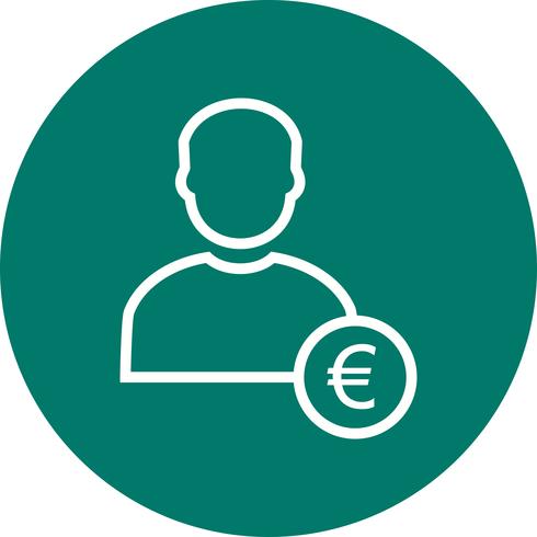 Euro met Man Vector Icon