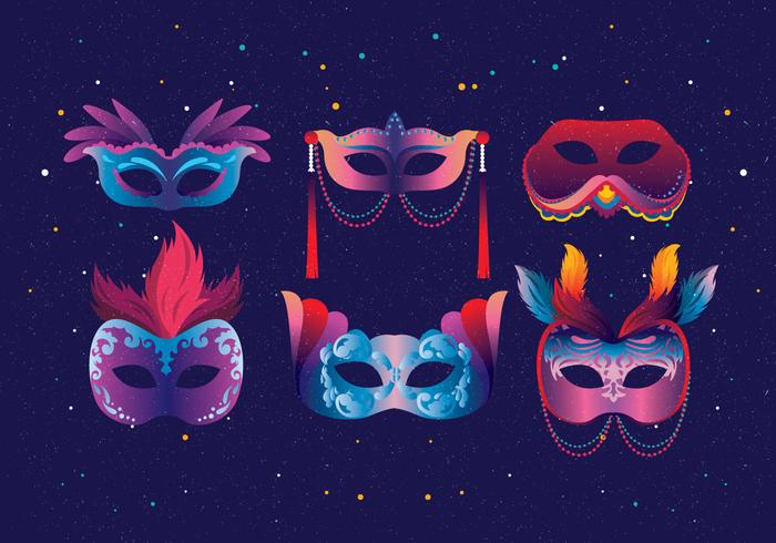 Carnevale Di Venezia-maskers vector