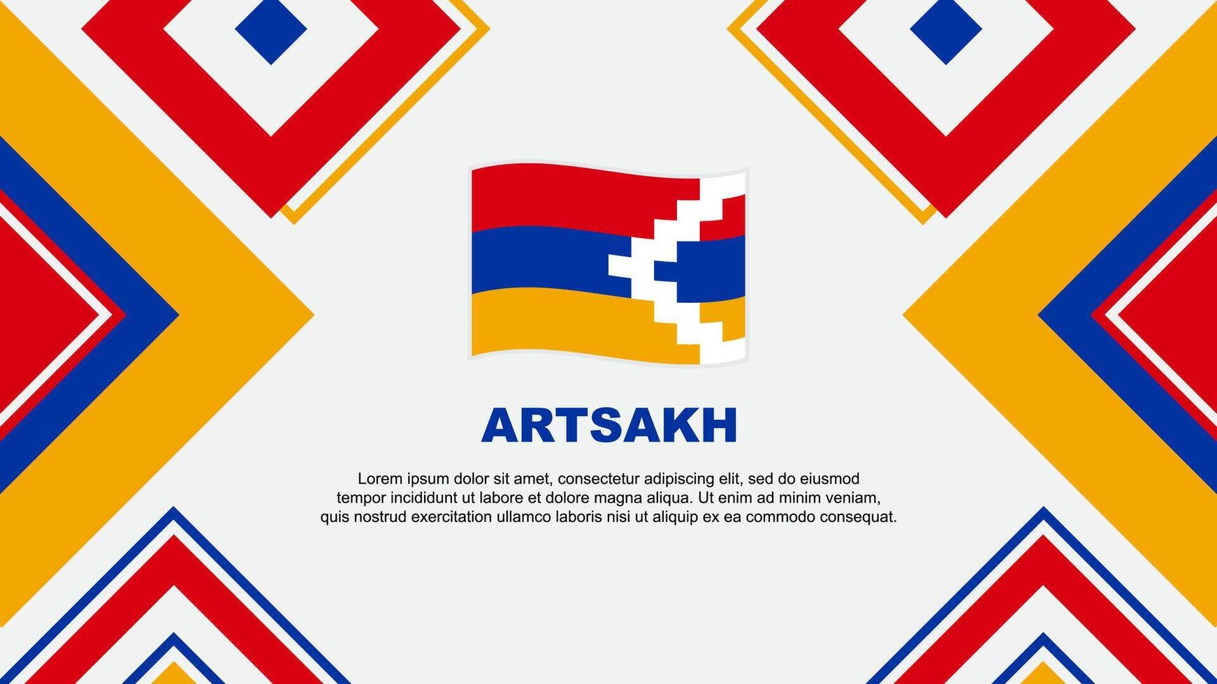 artsakh vlag abstract achtergrond ontwerp sjabloon. artsakh onafhankelijkheid dag banier behang vector illustratie. artsakh onafhankelijkheid dag