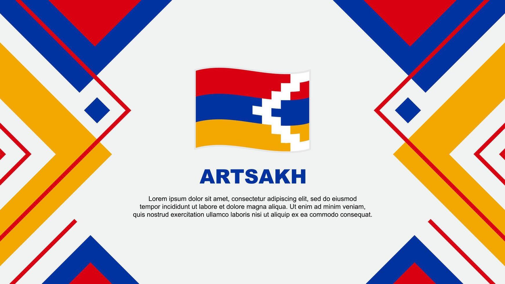 artsakh vlag abstract achtergrond ontwerp sjabloon. artsakh onafhankelijkheid dag banier behang vector illustratie. artsakh illustratie