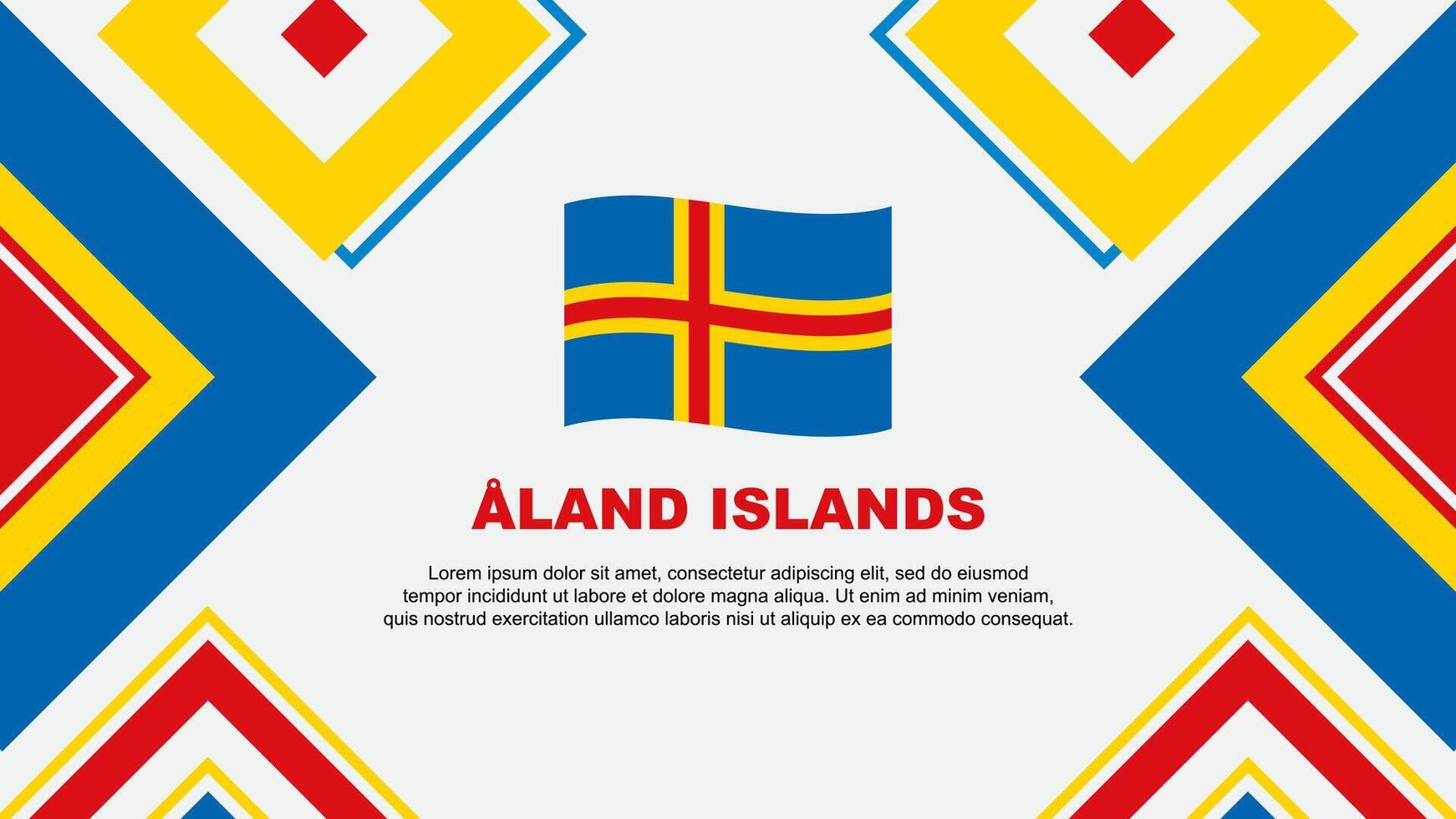 een land eilanden vlag abstract achtergrond ontwerp sjabloon. een land eilanden onafhankelijkheid dag banier behang vector illustratie. een land eilanden onafhankelijkheid dag