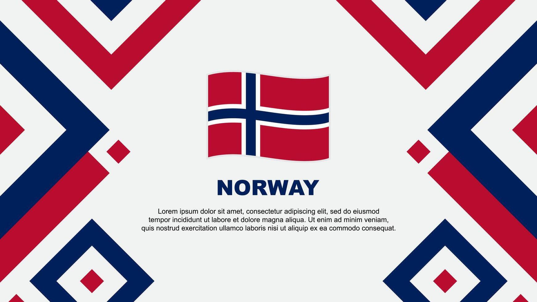 Noorwegen vlag abstract achtergrond ontwerp sjabloon. Noorwegen onafhankelijkheid dag banier behang vector illustratie. Noorwegen sjabloon