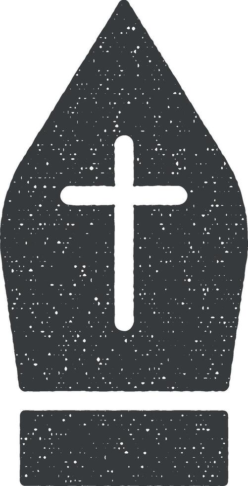 Katholiek icoon vector illustratie in postzegel stijl