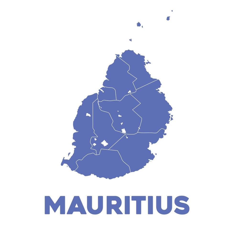 gedetailleerd Mauritius kaart vector