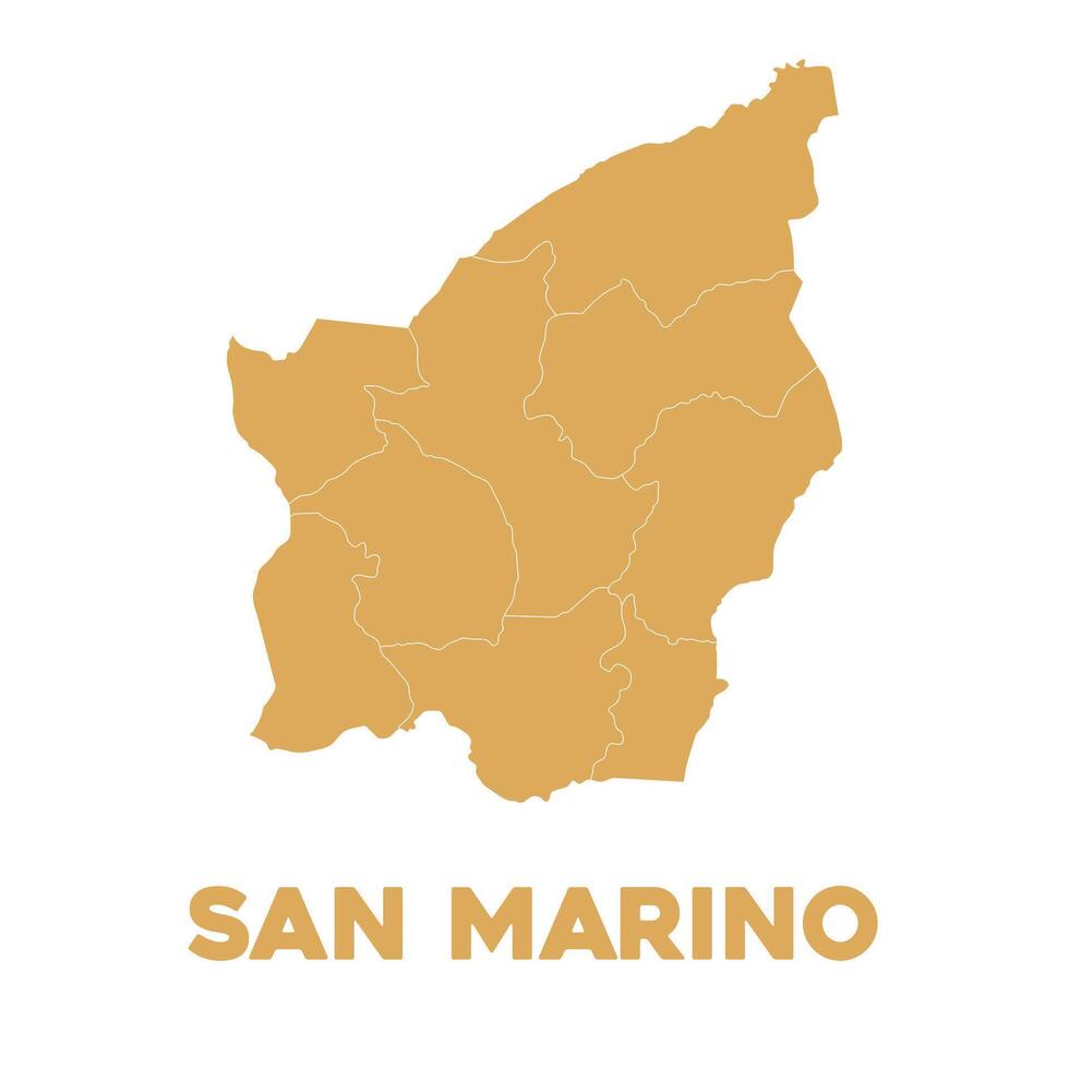 gedetailleerd san marino kaart vector