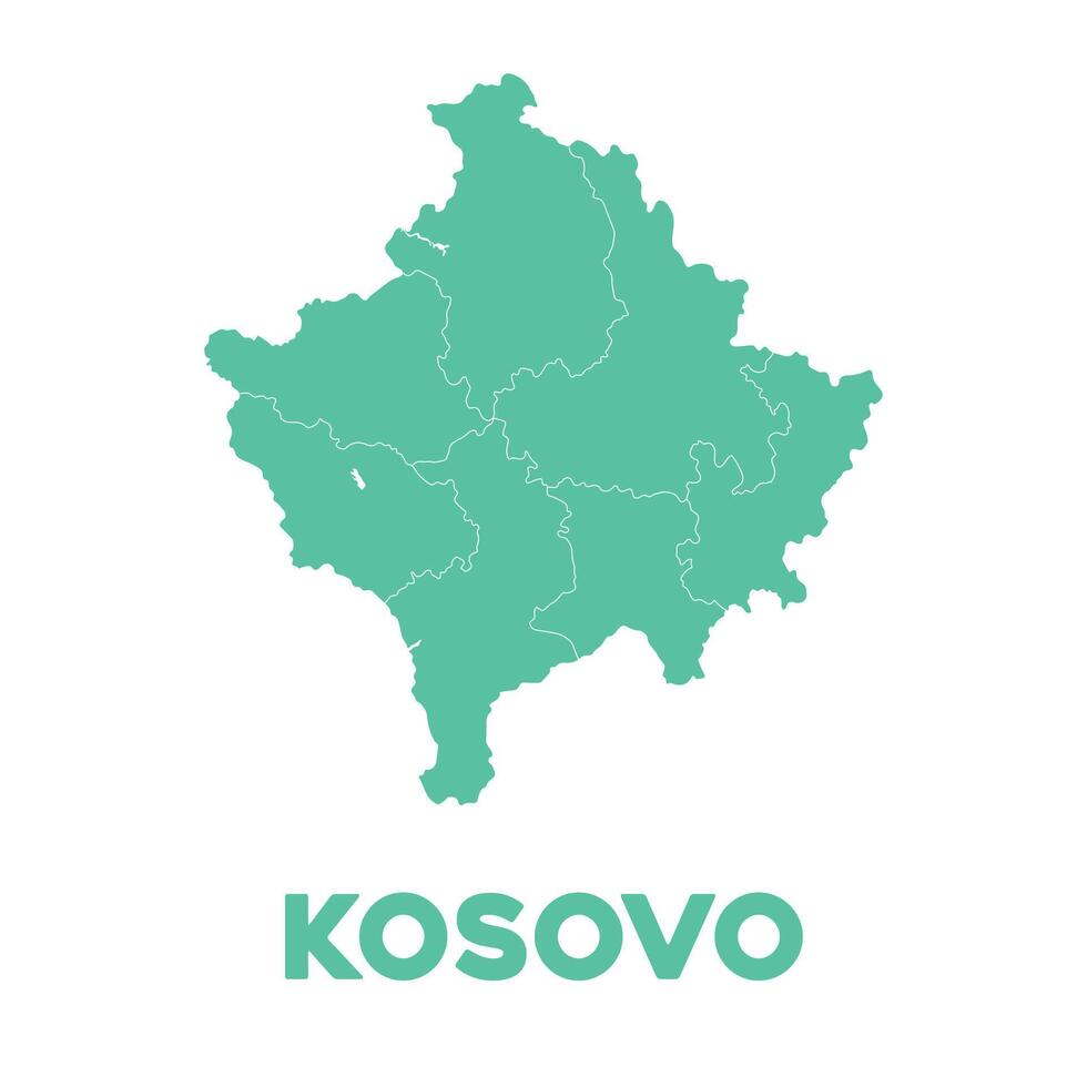gedetailleerd Kosovo kaart vector