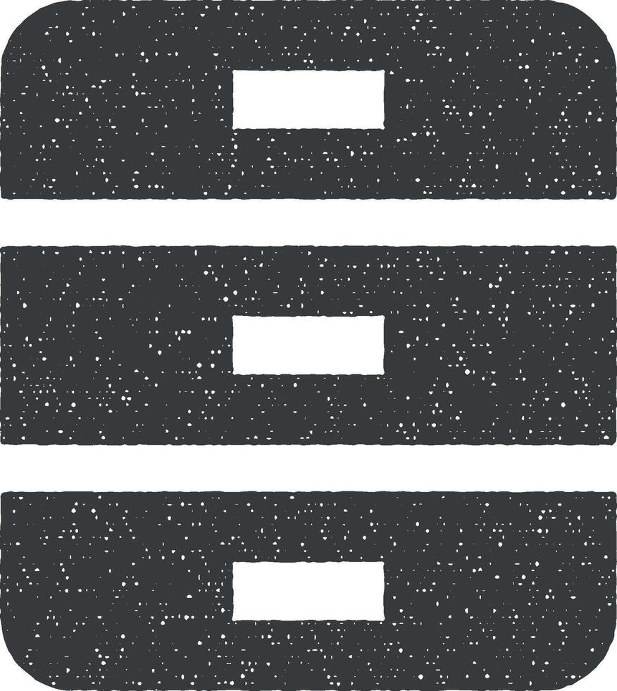 nachtkastje glyph icoon vector illustratie in postzegel stijl