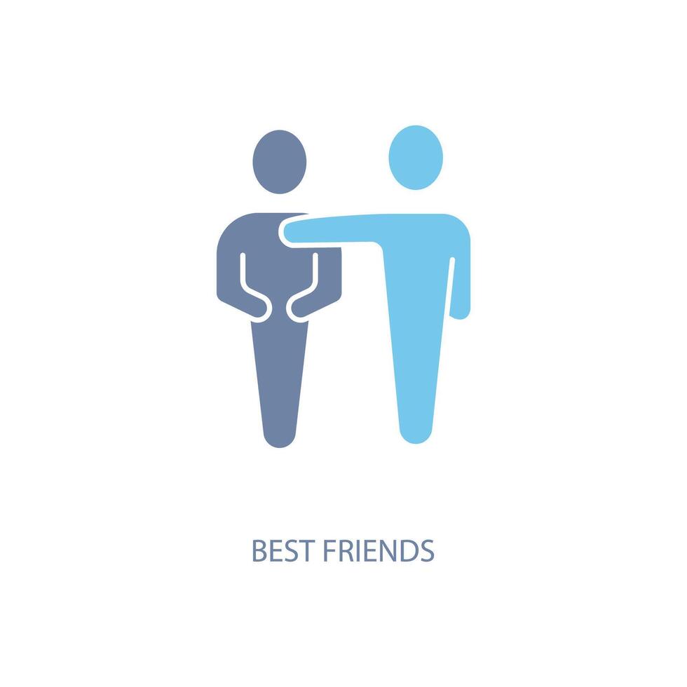 het beste vrienden concept lijn icoon. gemakkelijk element illustratie. het beste vrienden concept schets symbool ontwerp. vector