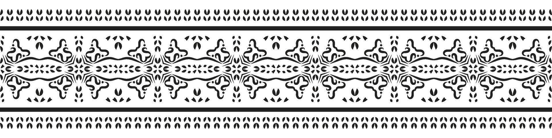 etnisch naadloos streep patroon. wijnoogst grens ornament vector. klassiek overladen antiek element. barok rococo bloemen stijl. decoratief ontwerp voor kader, bladzijde, poster, groet kaart, uitnodiging, menu. vector