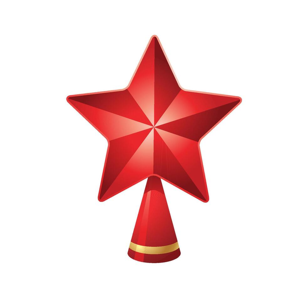 Kerstmis ster icoon in kleur. viering seizoen december vector