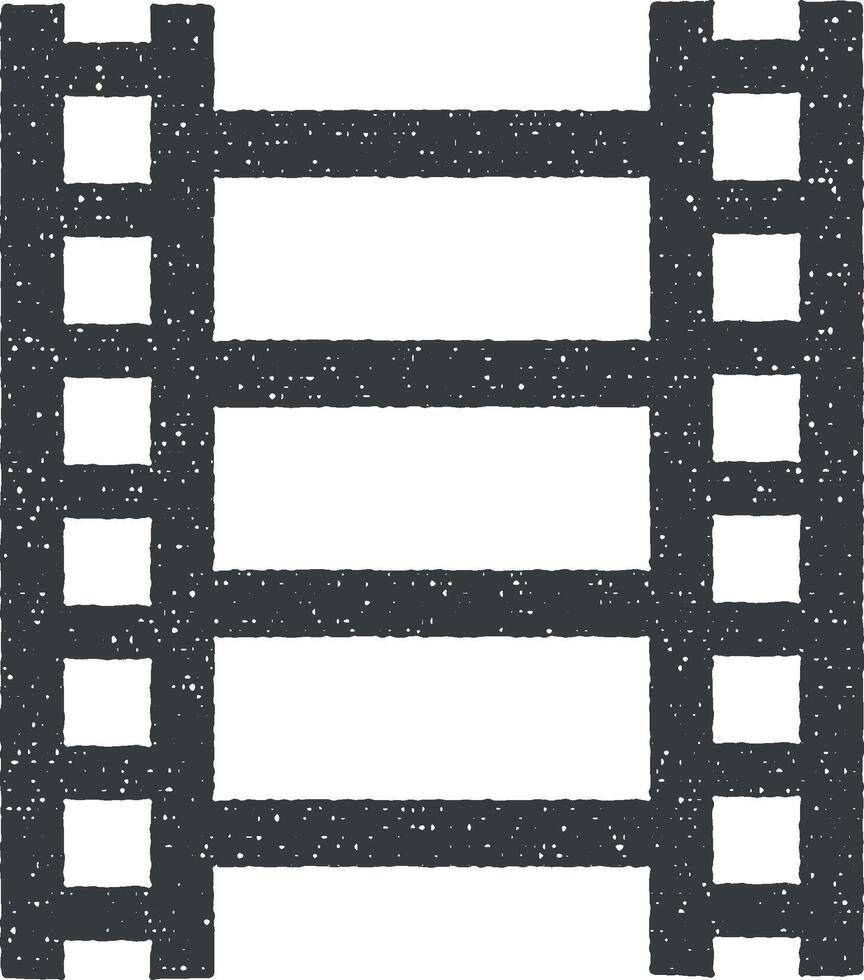 film vector icoon illustratie met postzegel effect