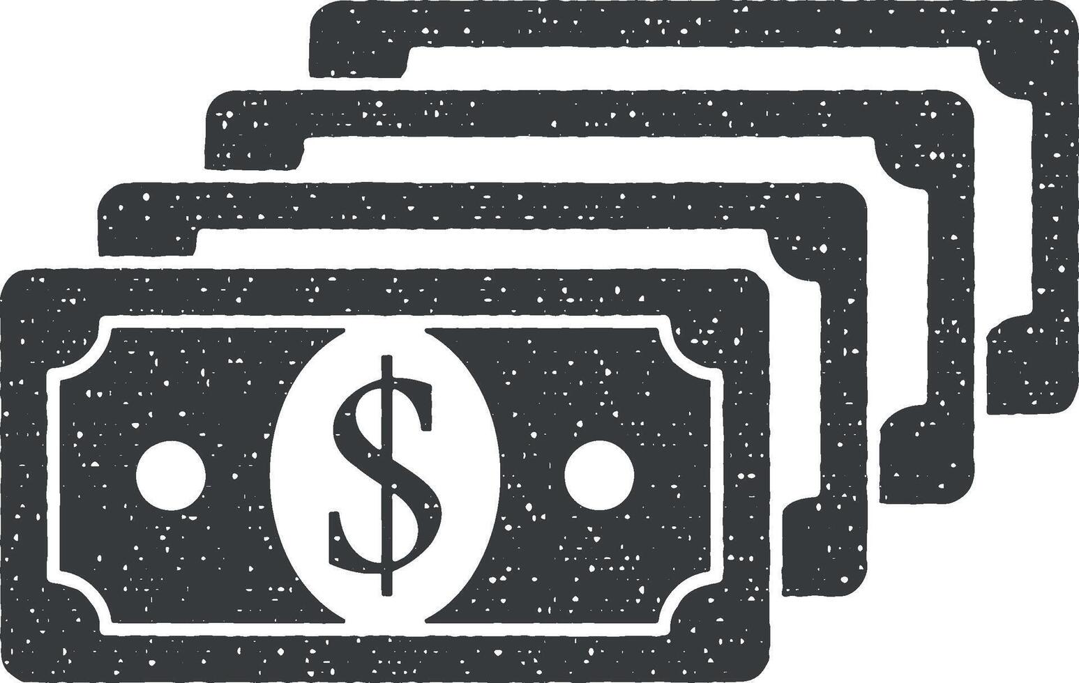 Amerikaanse Dollar, dollar, geld, bedrijf vector icoon illustratie met postzegel effect