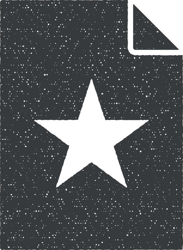 ster Aan document vector icoon illustratie met postzegel effect