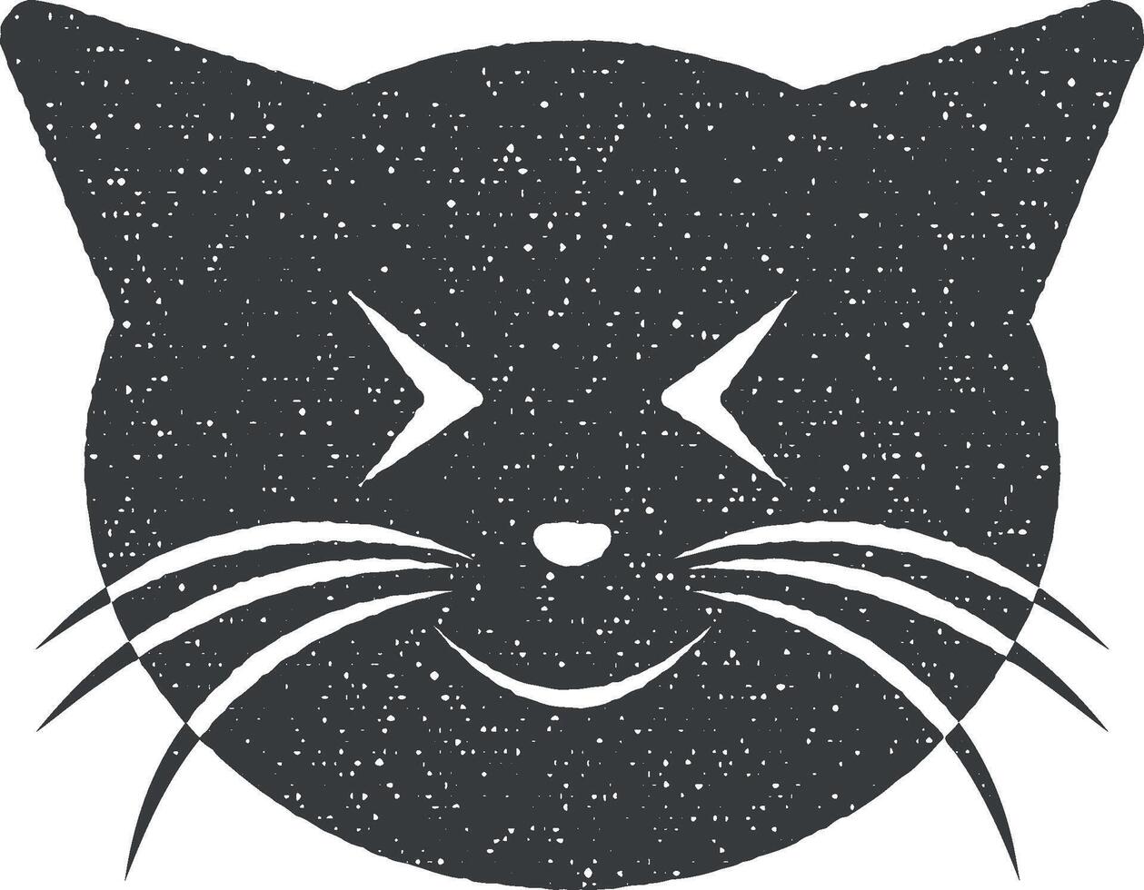 Oh Ja kat vector icoon illustratie met postzegel effect