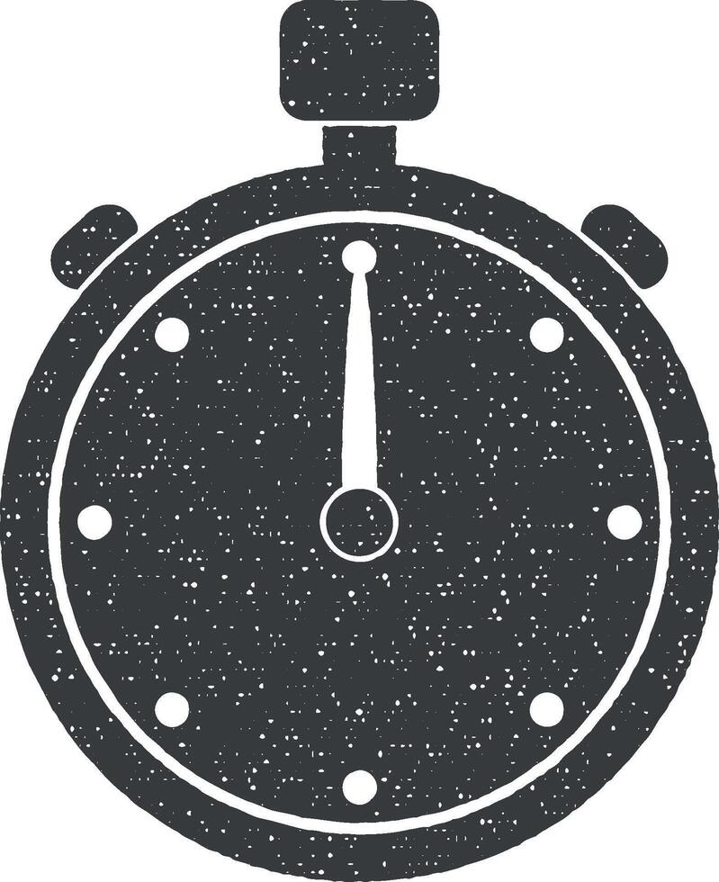 stopwatch vector icoon illustratie met postzegel effect