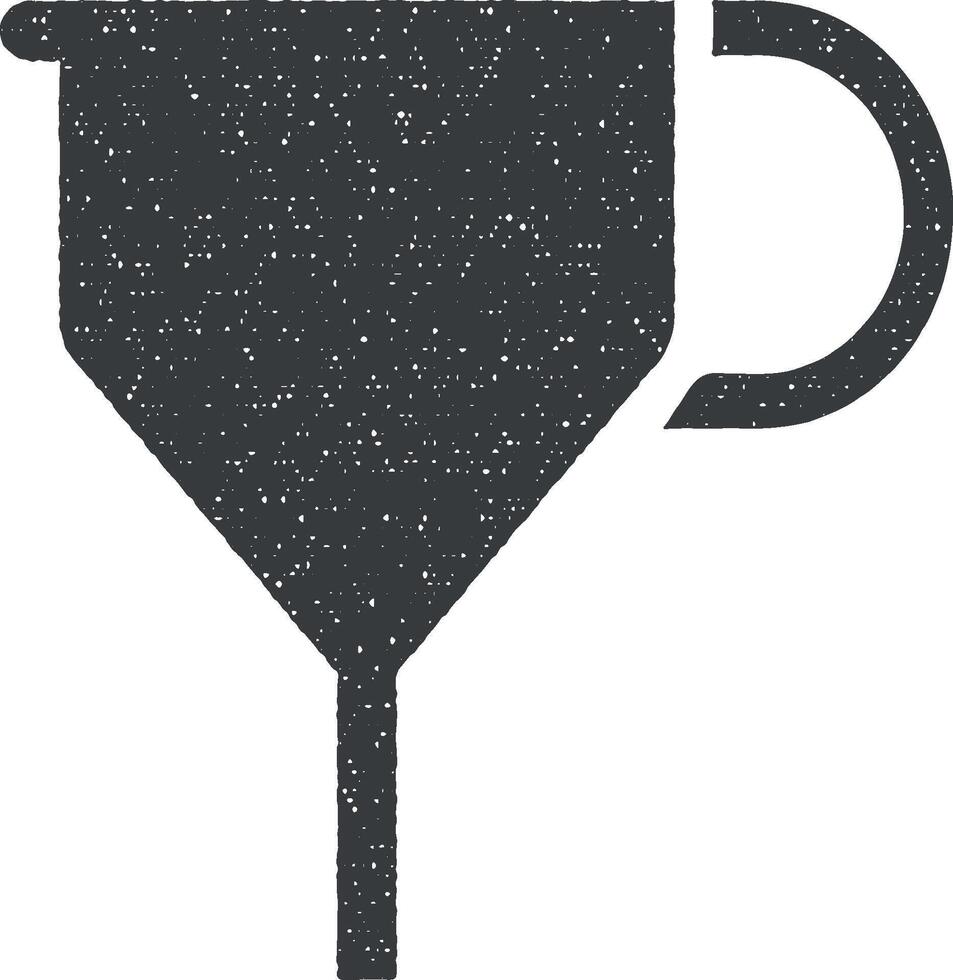 filter, koker, gereedschap vector icoon illustratie met postzegel effect