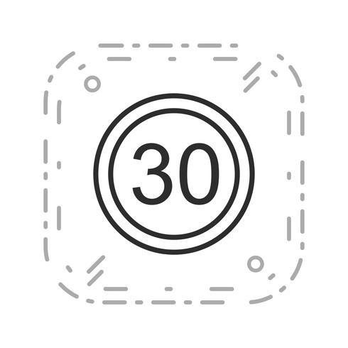 Vector Snelheidslimiet 30 pictogram