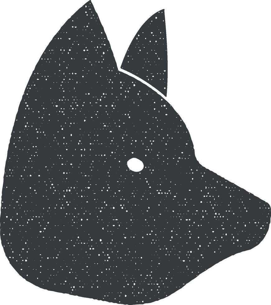 Politie hond vector icoon illustratie met postzegel effect