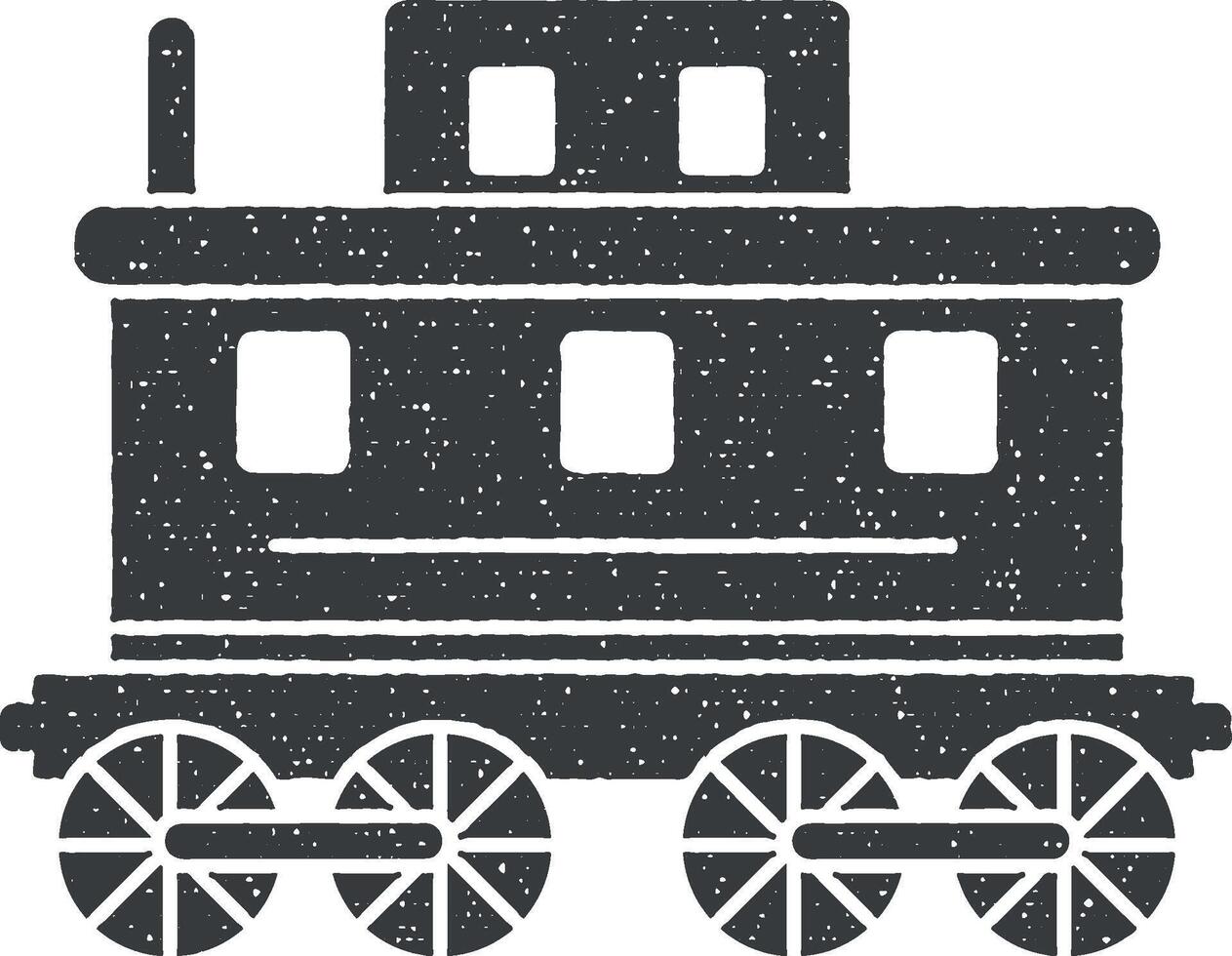 wagon vector icoon illustratie met postzegel effect